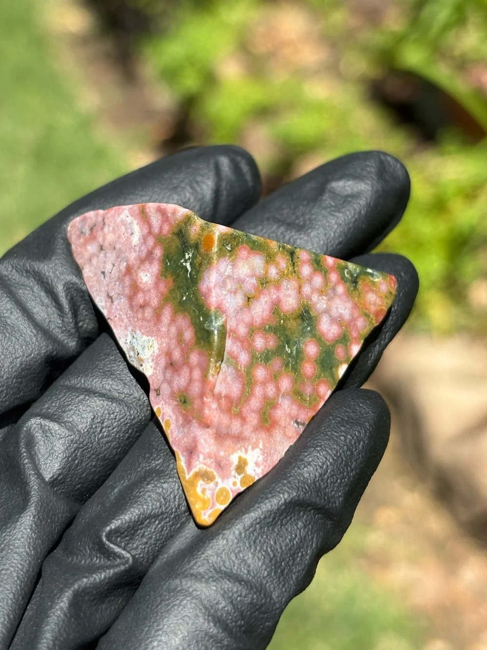 Small Ocean Jasper Crystal Freeform - Polished Sea Jasper - Orbicular Jasper